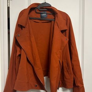 ModCloth burnt orange moto jacket